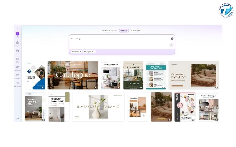 Truy cập và lựa chọn mẫu trên Canva